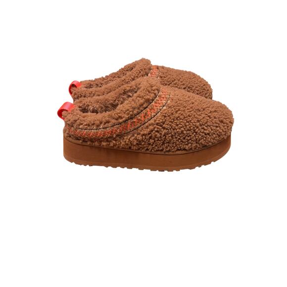 UGG Shearling Fleece Mule Slides Brown Slip On Platform Slippers Comfort Shoes - Picture 2 of 8